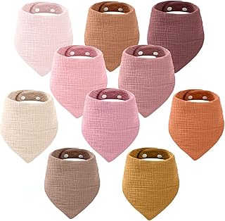 Yoofoss Muslin Baby Bibs 10 pack