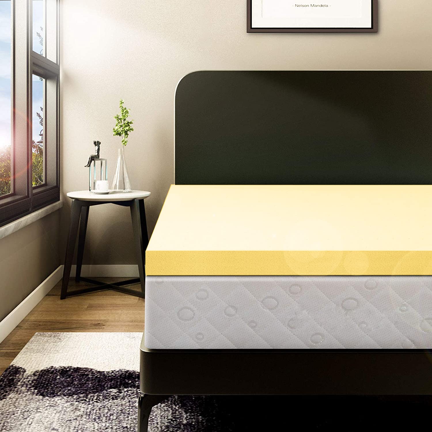 2 Inch Memory Foam Mattress Topper, Memory Topper Ventilated Visco Foam Mattress Pad, Mattress Foam Topper for King Size Bed (King – 152 x 200 x 5 cm)