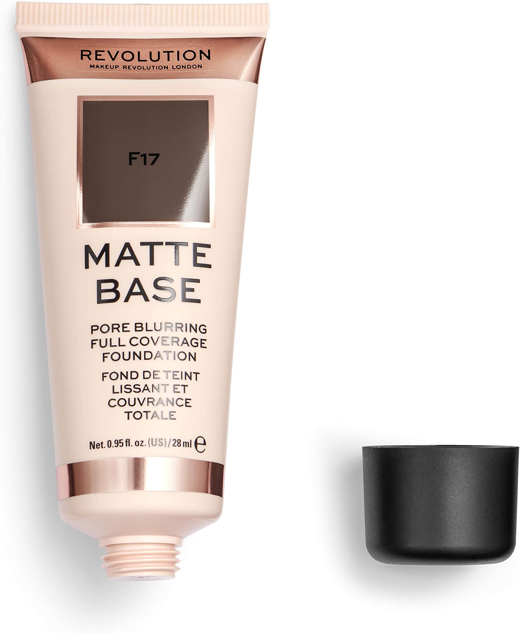 Makeup Revolution Matte Base Pore Blurring Full Coverage Foundation - F17