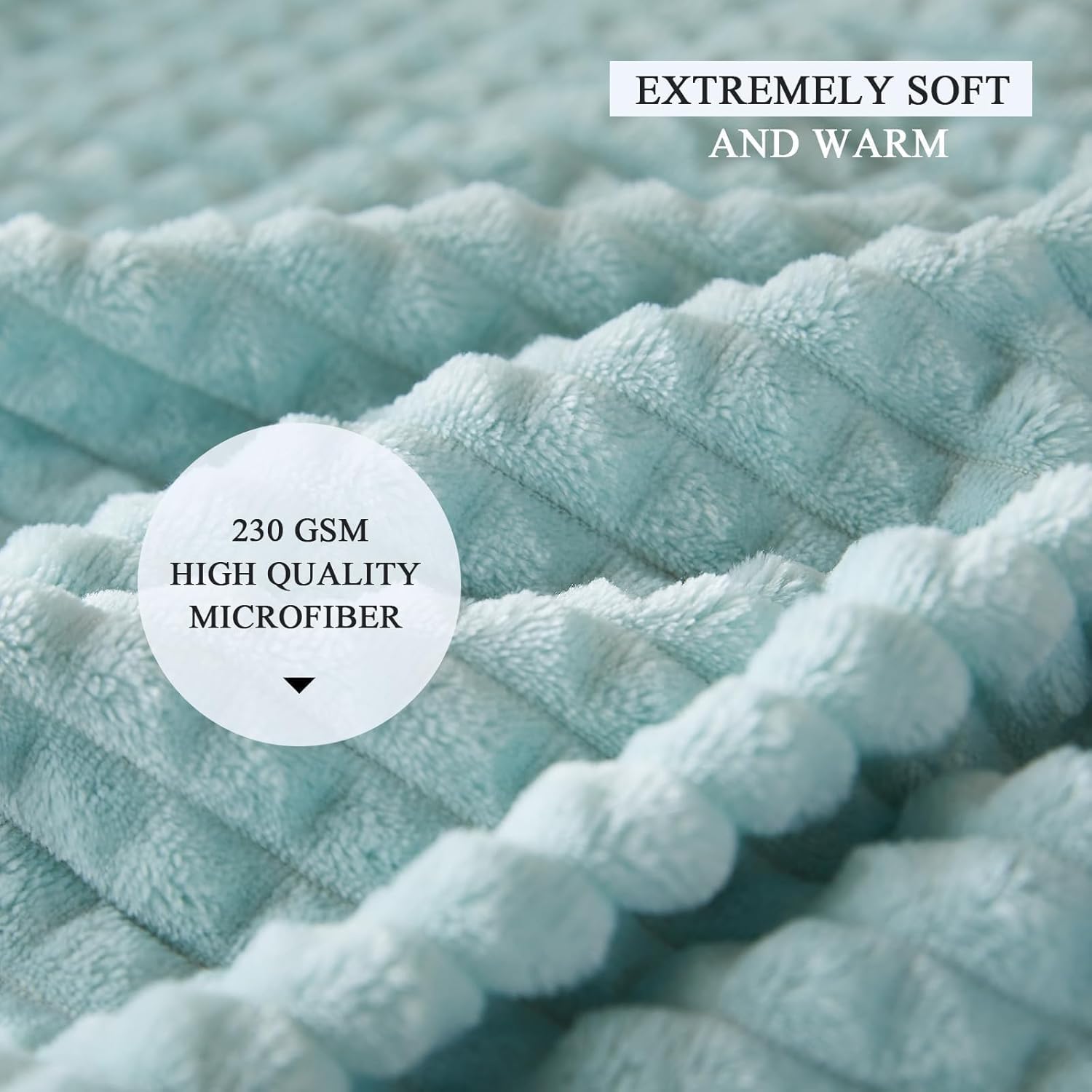 Simple&Opulence Mint Green Throw Blanket for Couch-Super Soft Fluffy Blankets for Women 50x70 Inches Cozy Lightweight Fleece Blanket for Home Decor - Image 4