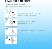 Vista 6 de Crystala Filters Replacement for DA97-17376B Refrigerator Water Filter, Compatible with Samsung HAF-QIN, HAF-QIN/EXP, BRF365200AP/AA, DA97-08006C