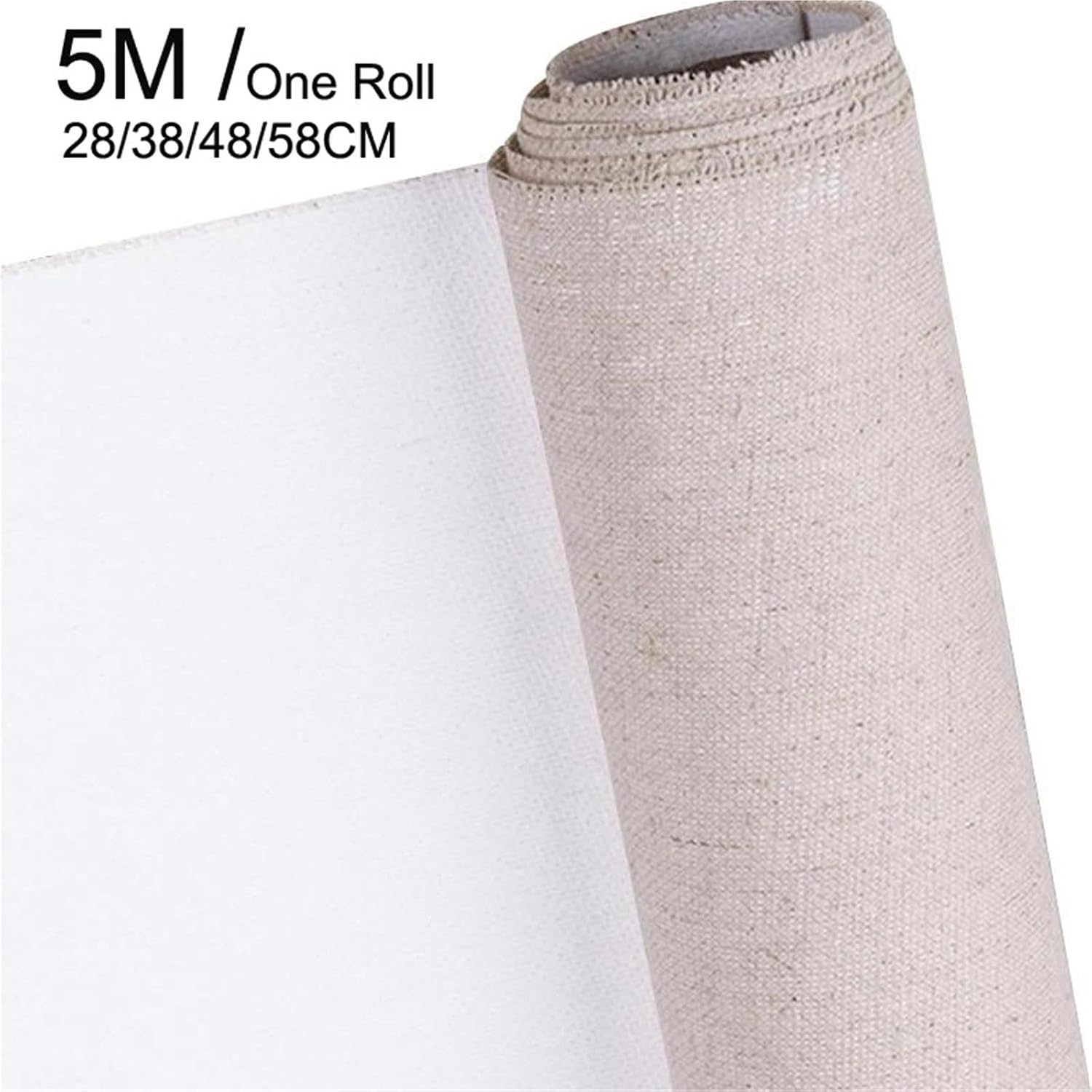 Professional Blank Canvas Oil Painting Linen Blend Primed Art Supplies 5M One Roll(5M Long Width 88cm)