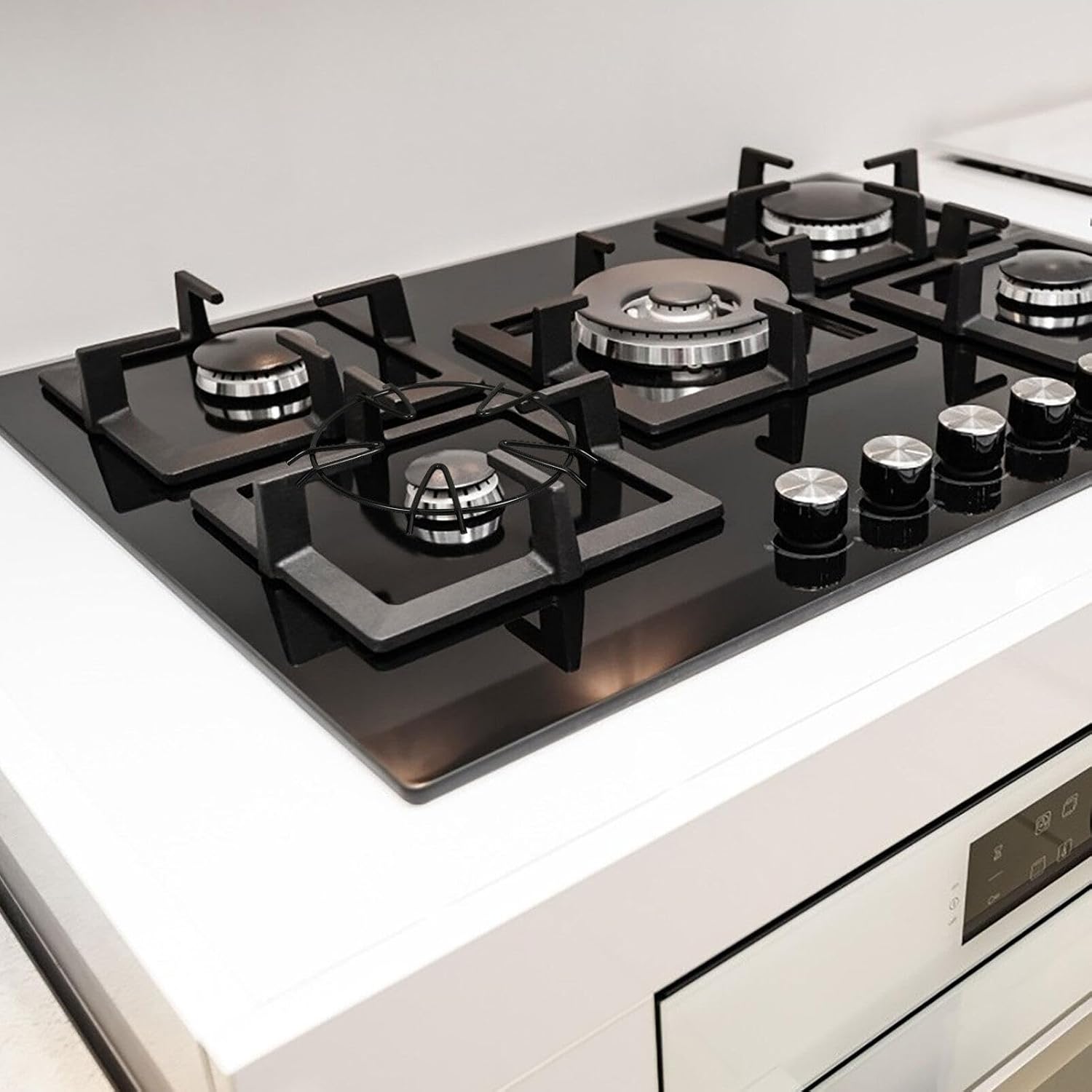 Cabilock Wok for Gas Stove Sturdy Pot Support -skid Burner for Even Heat Distribution Versatile Cooking Tool for Steaming Boiling Compatible Small Pots