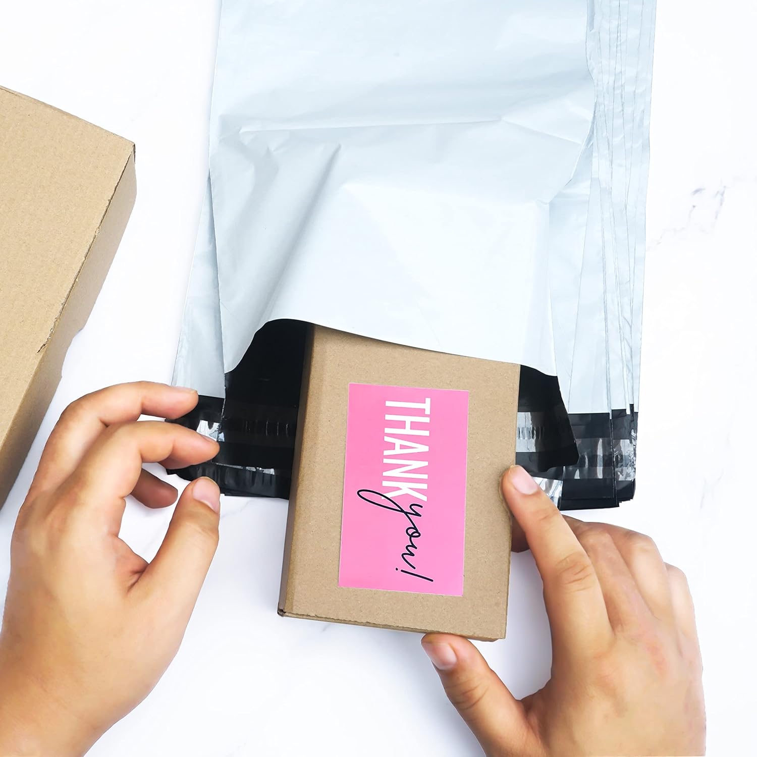 RXBC2011 Thank You for your support Cards Handwritten Lettering Design Thank you small business Card 2x3.5 Inch Pack of 100 - Image 6