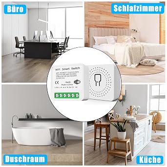 2x Smart Switch WLAN Bluetooth, Compatible with Alexa/Google Home