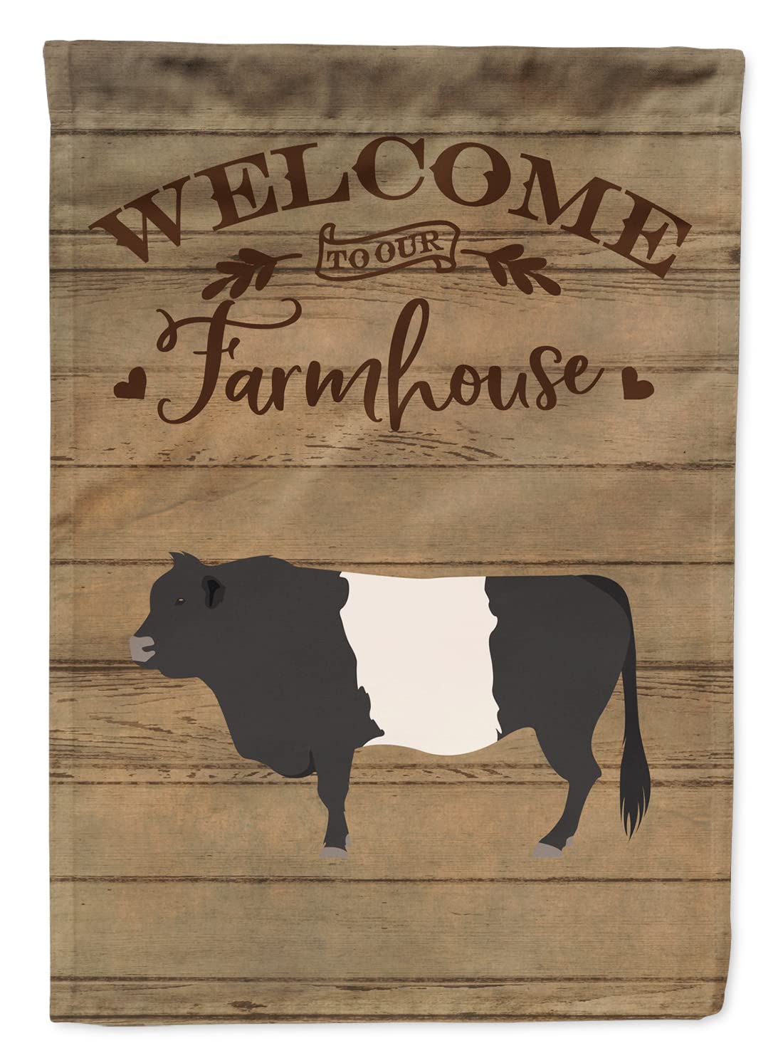 Drapeau Vache Belted Galloway en Canevas pour Entrée Extérieure Large