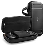 Spigen Rugged Armor Pro for Steam Deck OLED (2023) / Steam Deck LCD (2022) Case with Pockets for Accessories and Original Charger, Hard Shell Travel Pouch – Black
