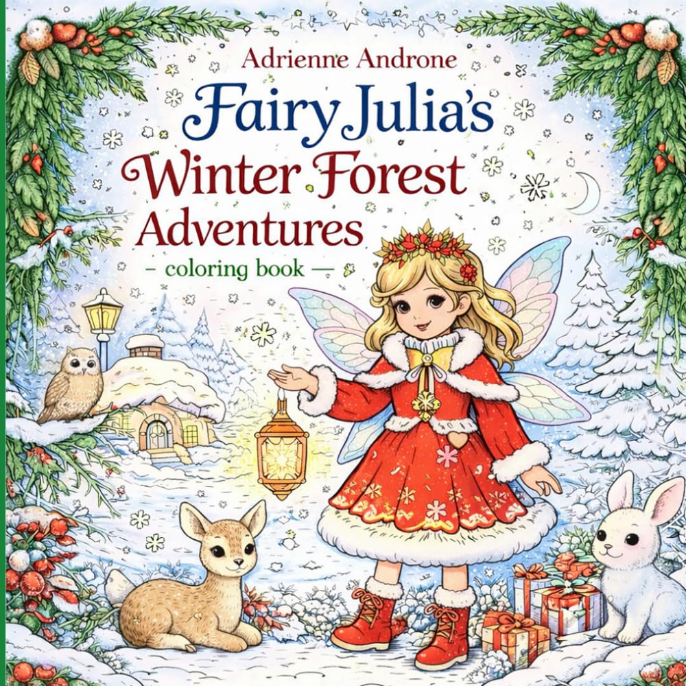 Fairy Julia's Winter Forest Adventures: Coloring book (Fairy Julia's Adventures)