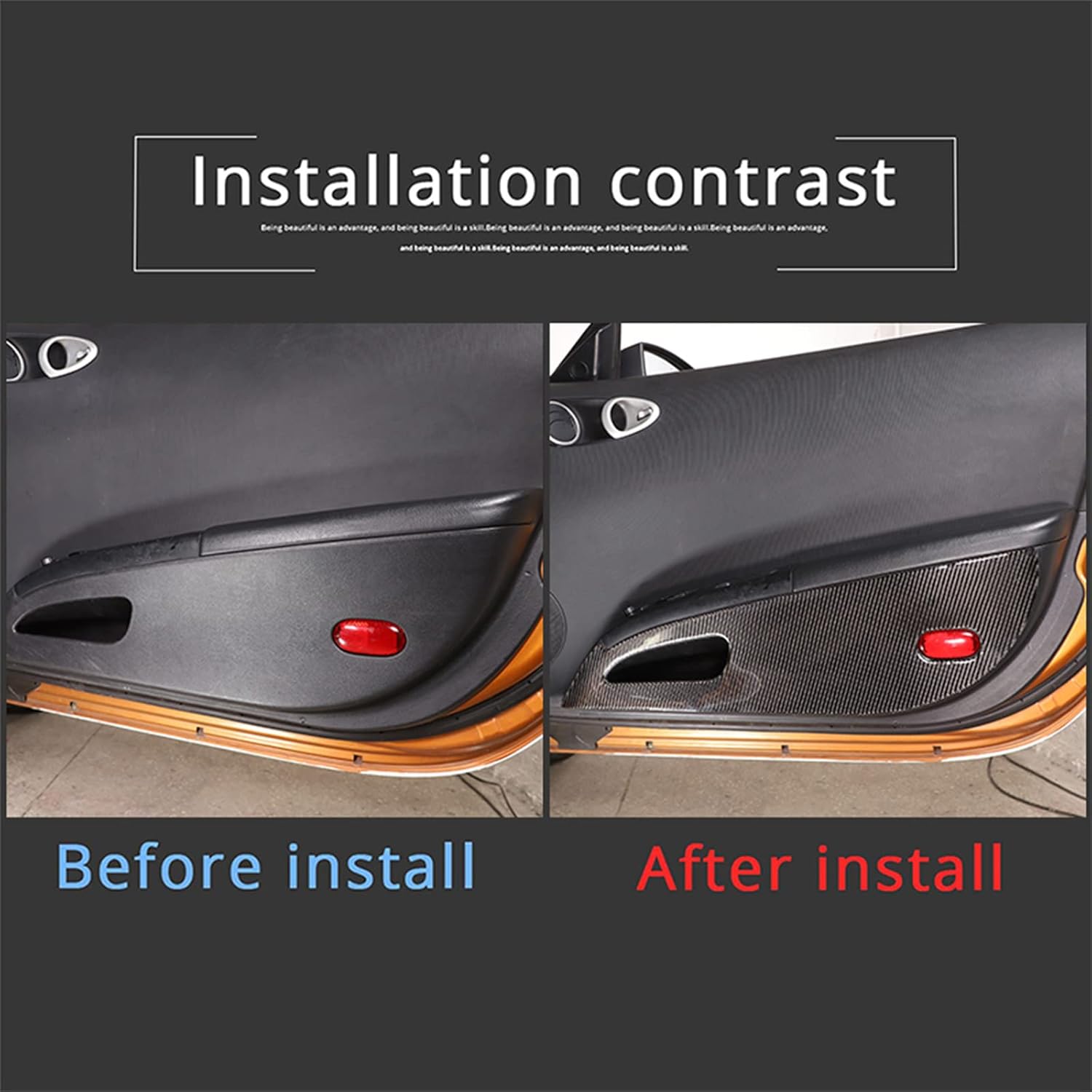 HAPPYHORSE Car Inner Carbon Fiber for Ni-ssan 350Z 2003-2006 Car Interior Carbon Fiber Decoration Sticker Accessories (LKLW-ASCF-2226)