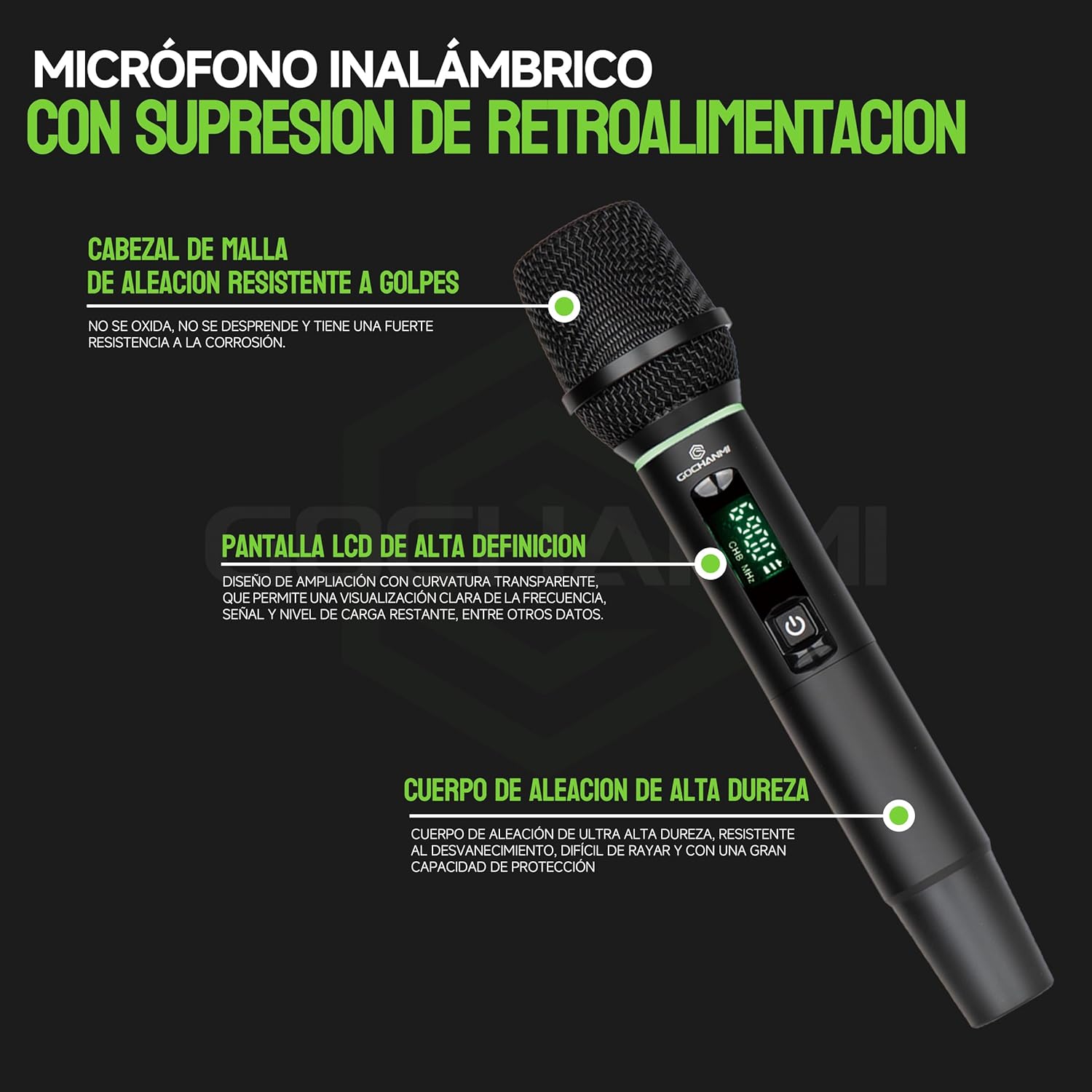 Gochanmi UR100X Handheld Microphone Features