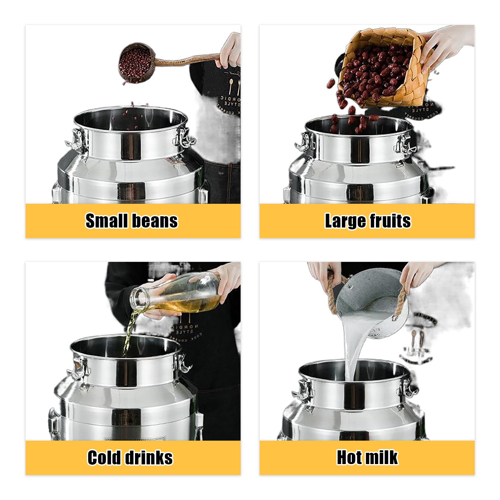 Lechera De Acero Inoxidable De Alta Resistencia Jarra De Leche HerméTica De Acero Inoxidable Con Tapa Y Grifo Para Almacenar LíQuidos Y SóLidos,5L