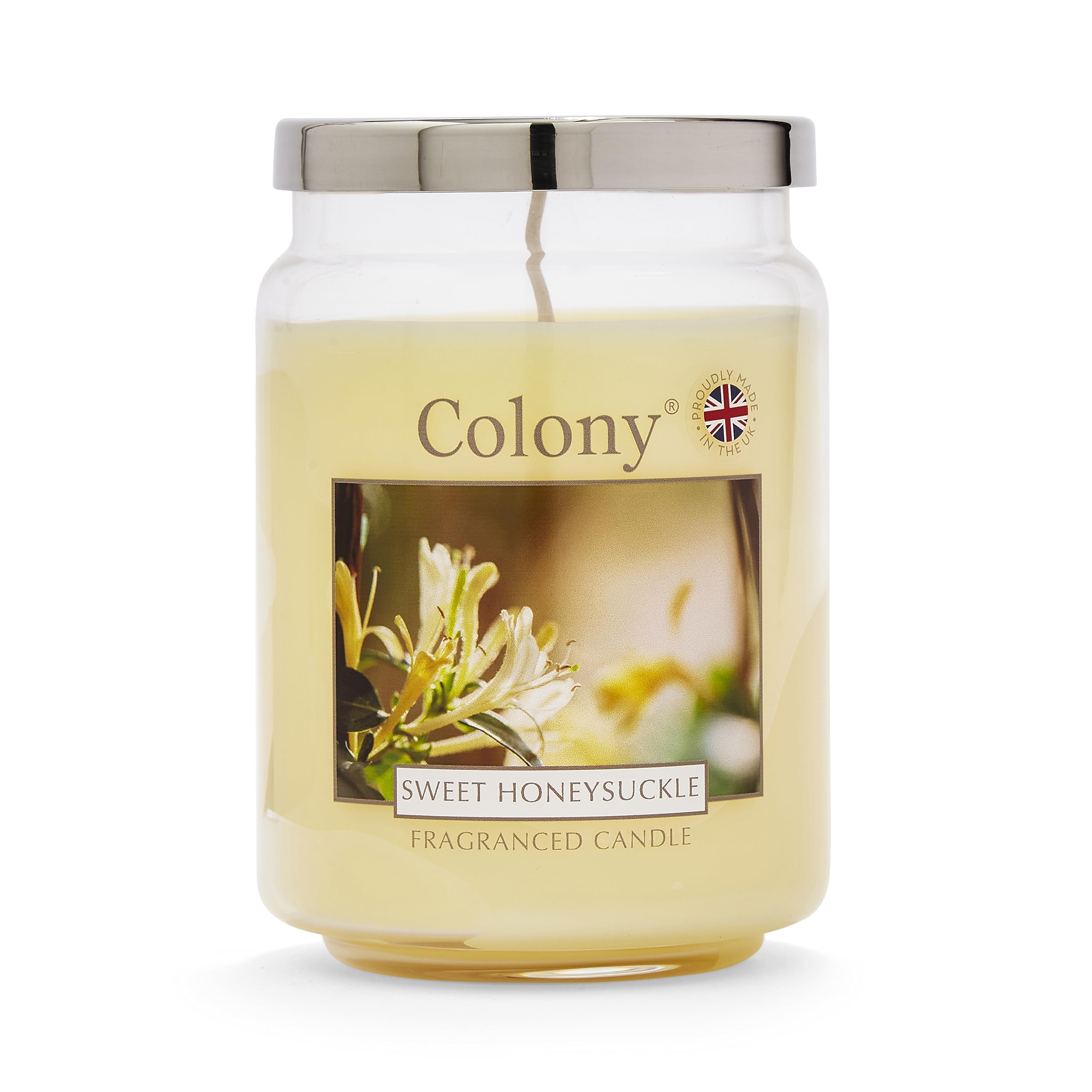 Wax Lyrical Yellow/Amber Candle Colony Sweet Honeysuckle 475G