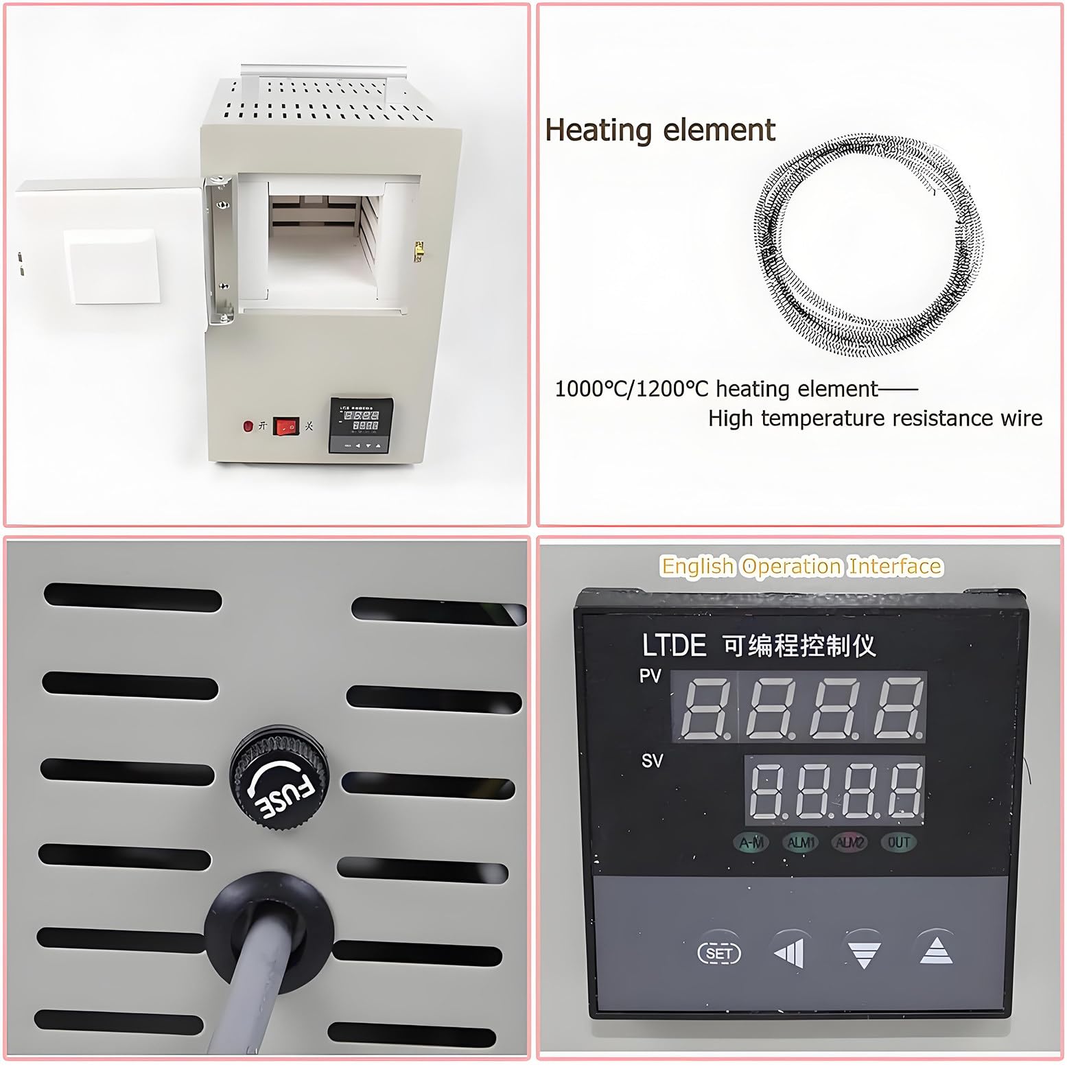 Horno De Mufla Eléctrico De Laboratorio, Horno De Alta Temperatura Integrado De 1000 ℃ Con Control De Programa, Diseño Compacto De Sobremesa, Para Un Calentamiento Eficiente En El Laboratorio