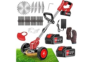 21V Electric Weed Wacker Battery Powered Cordless Grass Trimmer