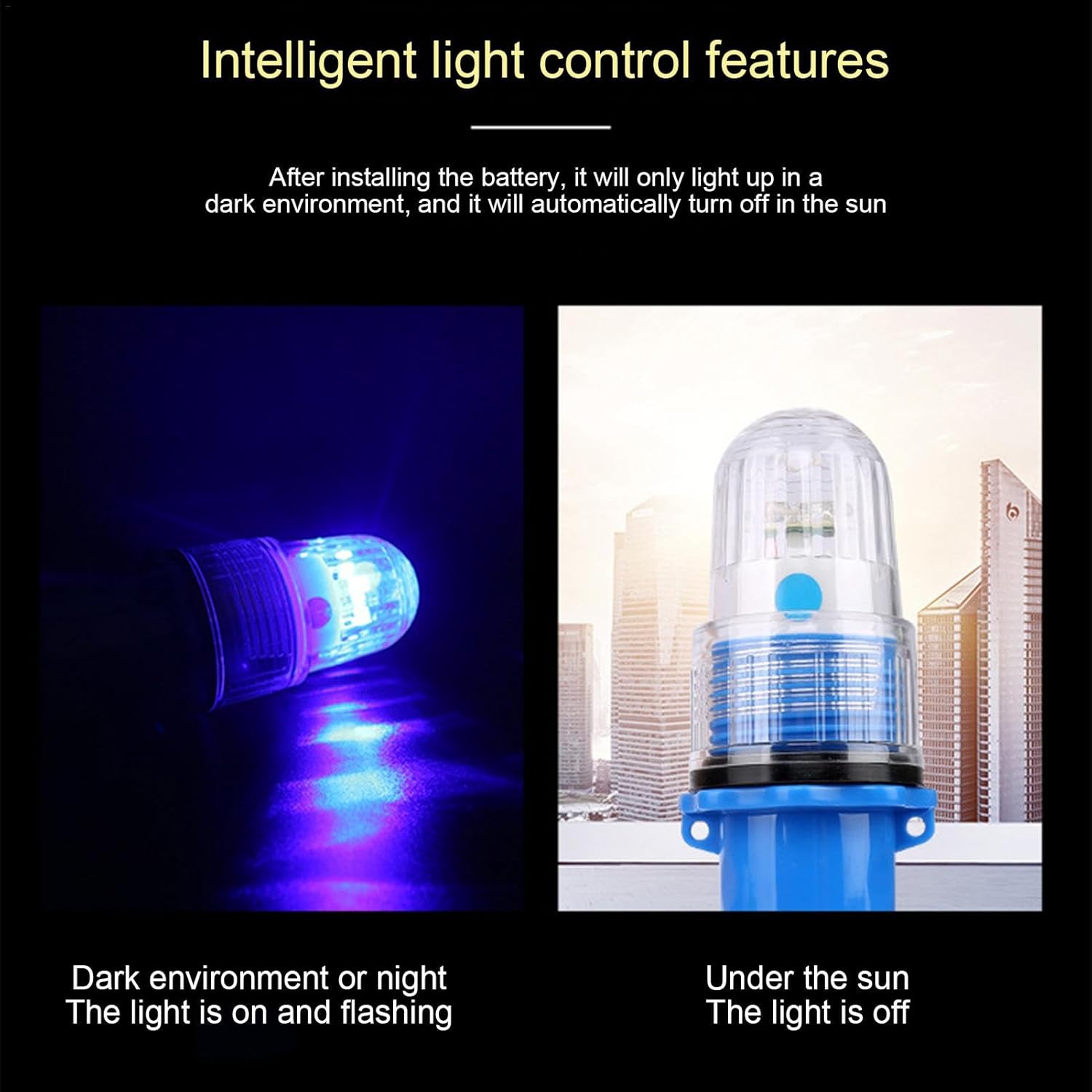 LED Flare for Boats, Fishing Boating Marine Signal Lights, Marine Flares for Boats, Electronic LED Fishing Light, Day/Night Flare Boating Safety Flare