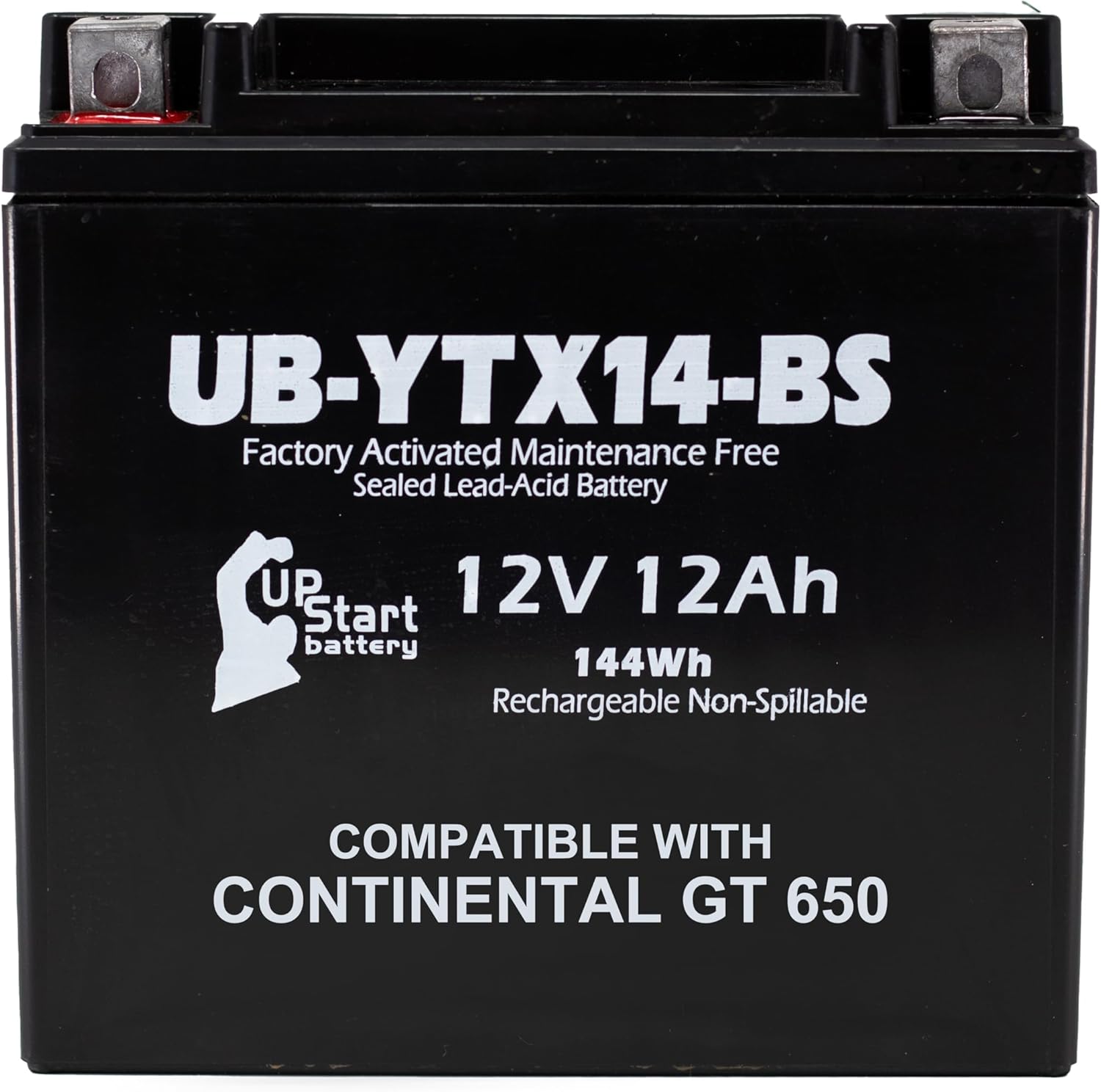 YTX14-BS Replacement For Royal Enfield Interceptor 650 Battery - Compatble With Royal Enfield Int, Continental GT 650 19-20 - 12V 12AH Sealed Lead Acid 12 Volt AGM High Performance