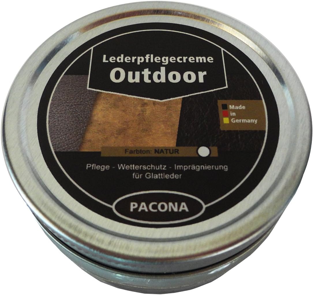 leather care cream outdoor (leather wax - leather dubbin), care, weatherproofing, conservation, impregnation for smooth leather, greased leather and oiled leather - 100 ml