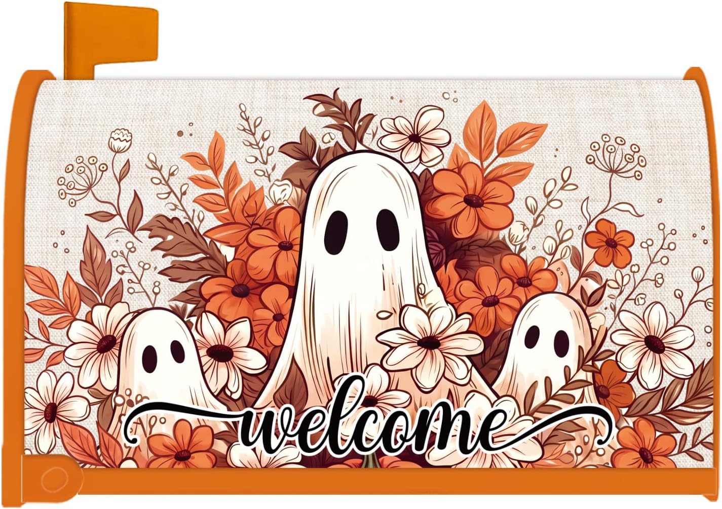 Fall Mailbox Covers Magnetic, Autumn Football Mailbox Cover Decor Standard Size 18" X 21", Fall Ball Sport Maple Leaf Harvest Post Letter Box Cover Wraps for Outside Garden Home Yard