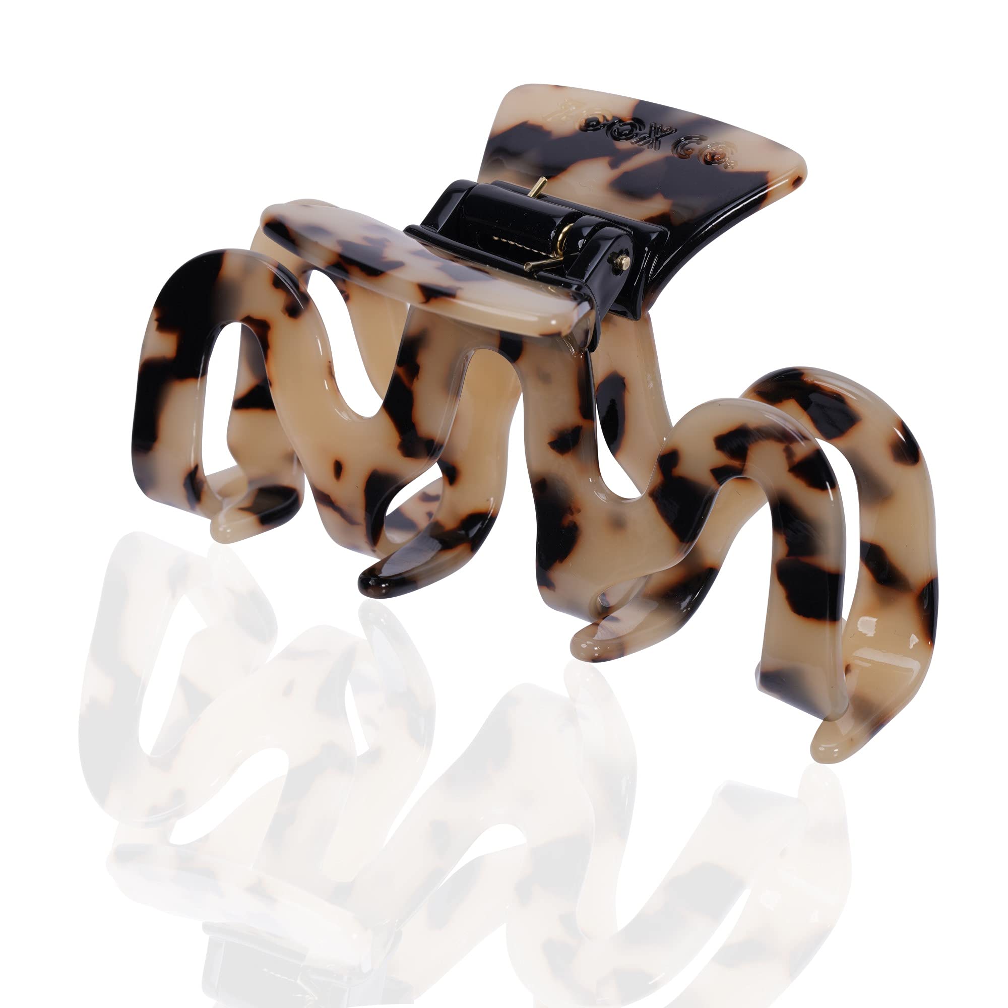 ZOOX Ultra Cool Big Wavy Hair Claw Clip, Design Inspired by the Fancy 1970s (Leopard)
