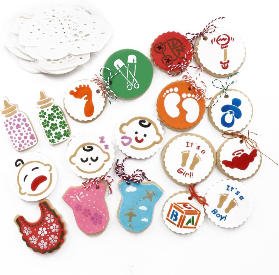 Baby Shower Cookie Cutter and Stencil Set, 18Pieces Cookie