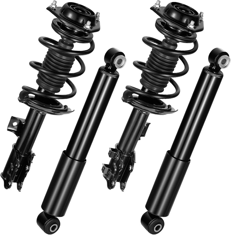 Kit de amortiguadores delanteros y traseros BDFHYK compatible con Hyundai Elantra 2011-2016, juego de 4 PIEZAS de repuesto de suspensión de puntales completos, deslizamiento suave, ajuste directo, fácil instalación | Compatible con Hyundai Elantra 2011-2016, repuesto de suspensión de puntales completos, juego de 4 PIEZAS, ajuste directo, fácil instalación