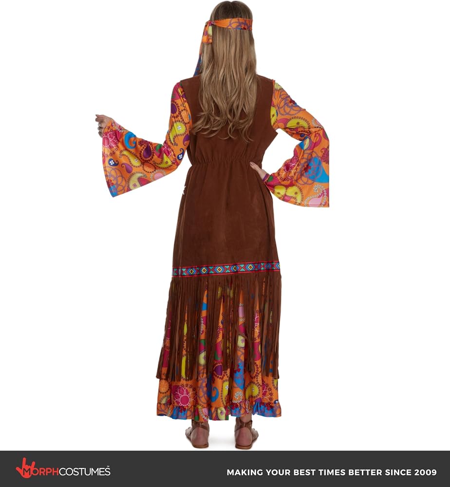 Amazon.com: Morph Hippie Costume Women, 70s Costume For Women, 70s Long  Dress, Womens 60s Halloween Costumes, Womens Halloween Costumes, Small :  Clothing, Shoes & Jewelry