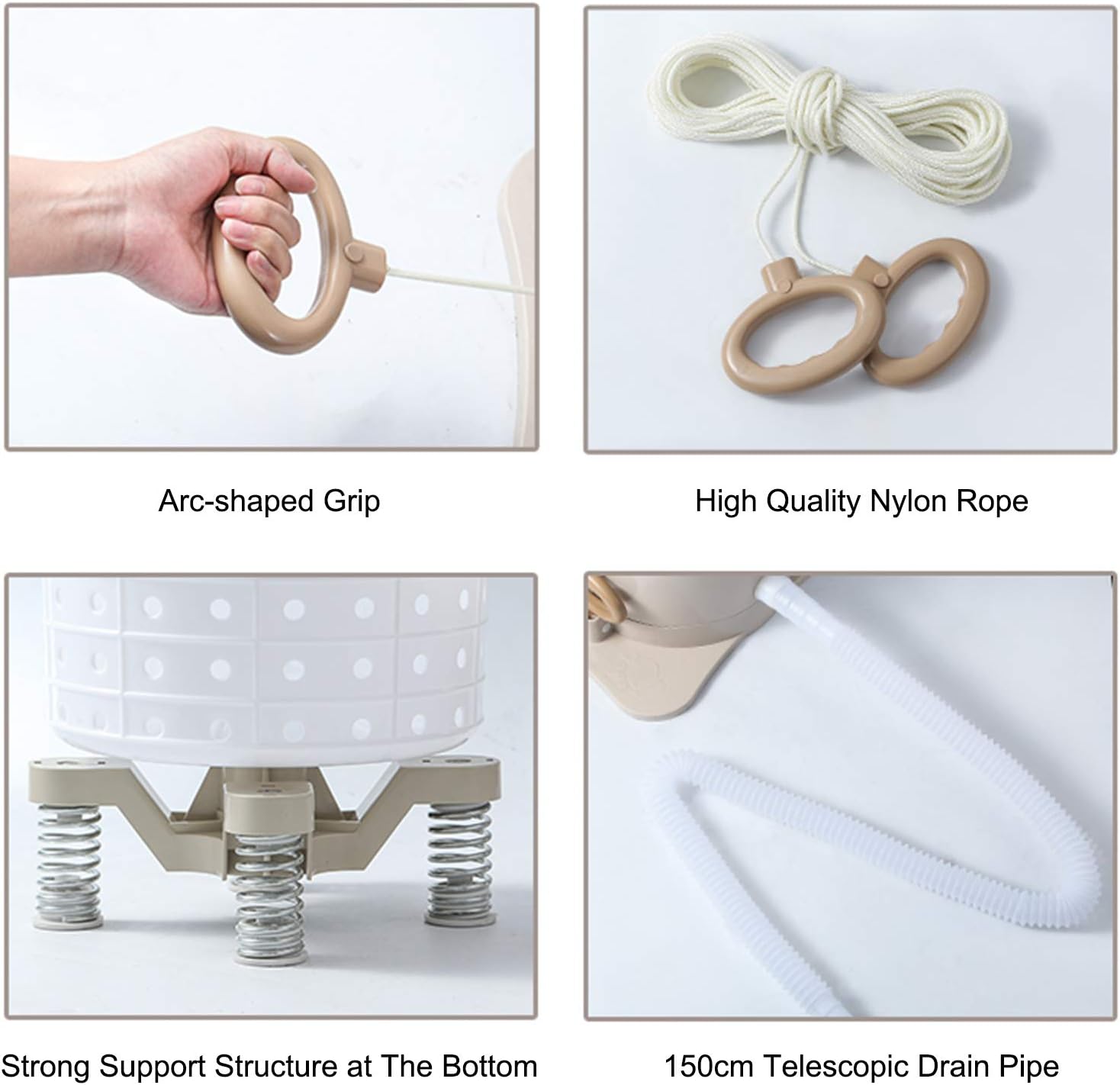 Compact Spin Dryer for Clothes - Portable Mini Non-Electric Laundry Drying Machine | Ideal for Apartments, Dorms, Camping | Efficient Manual Spinner