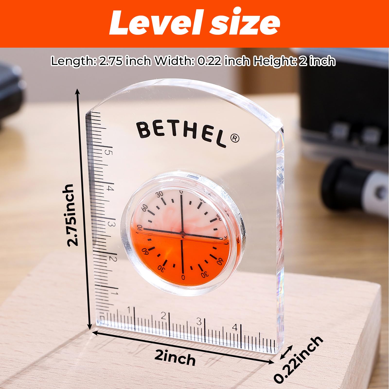 BETHEL Circular Level - Clear Bubble Readings -5