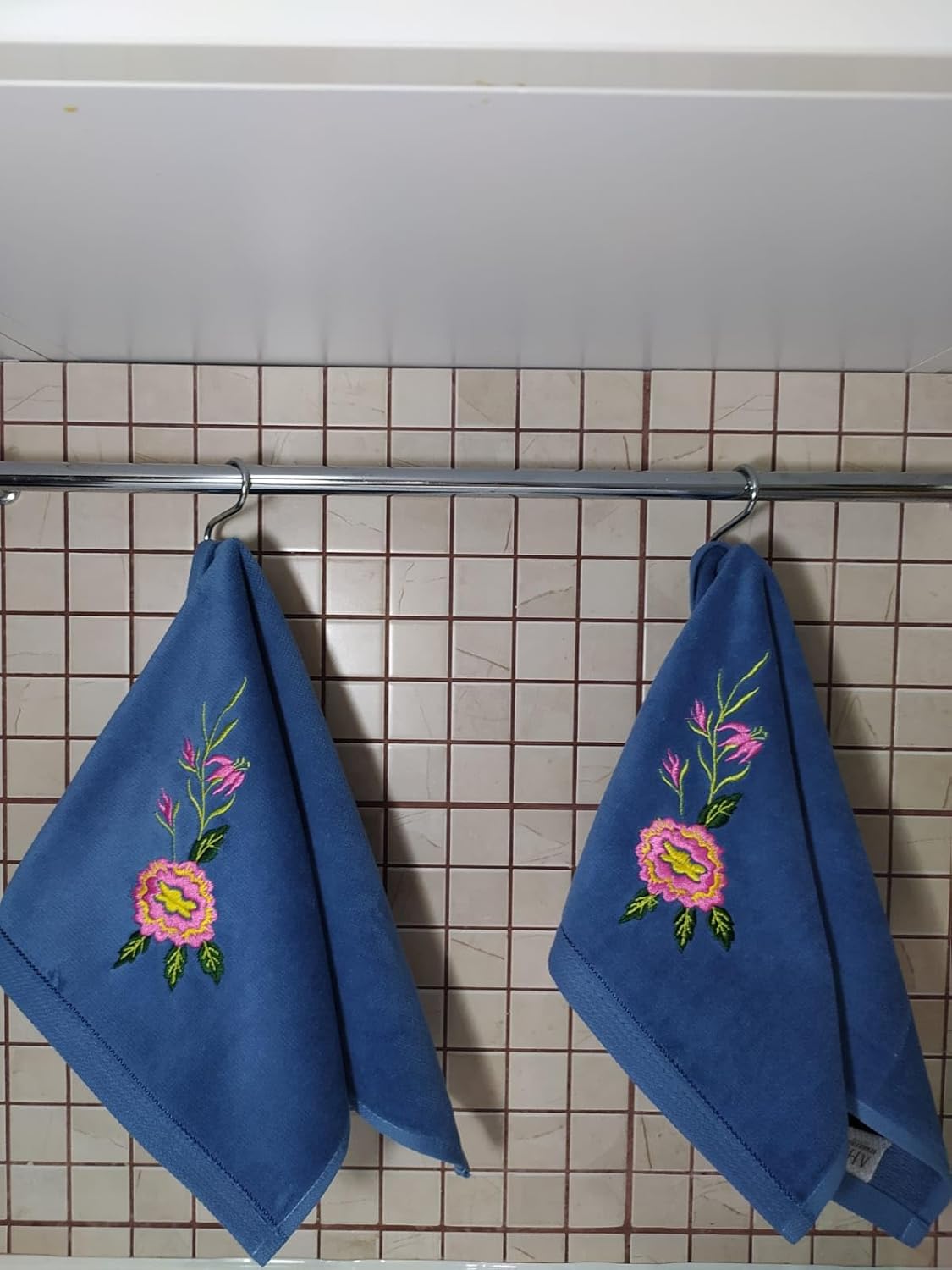 100 Cotton Velour Fingertip Towel Set(2 Pack),Super Soft