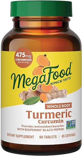 Suplemente dietético MegaFood Turmeric Strength para todo el cuerpo, 51494100097, 1 Suplemente dietético MegaFood Turmeric Strength para todo el cuerpo, 51494100097, 1