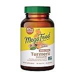 MegaFood Whole Body Turmeric Curcumin Supplement - Turmeric Supplement with Black Pepper & Vitamin C - 475 mg Curcuminoids Per Serving - Antioxidant & Immune Support - Vegan - 90 Tablets, 45 Servings