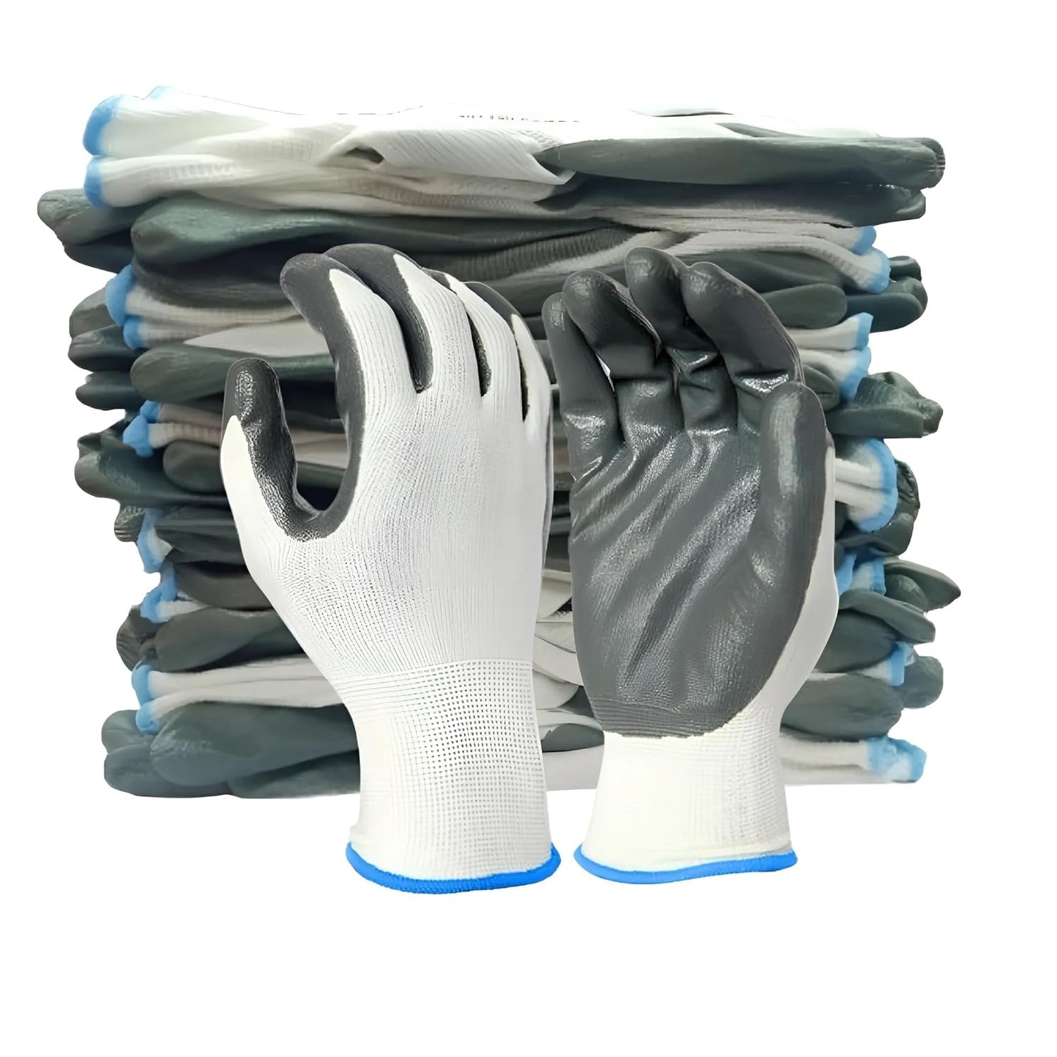 SSWW Anti Cut Safety Hand Gloves Pvc Coated Grey White Nylon Safety Gloves (Pack Of 24 Pairs) (B099RR95L8) Amazon Price History, Amazon Price Tracker