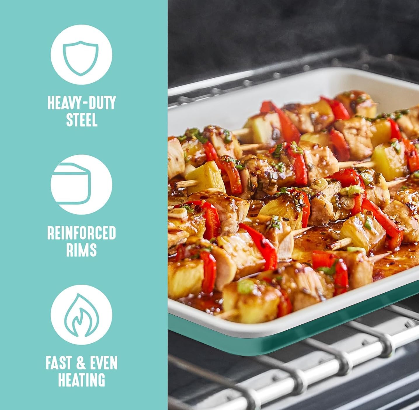 2-Piece Set, 13" x 9" Cookie Sheet by GreenLife