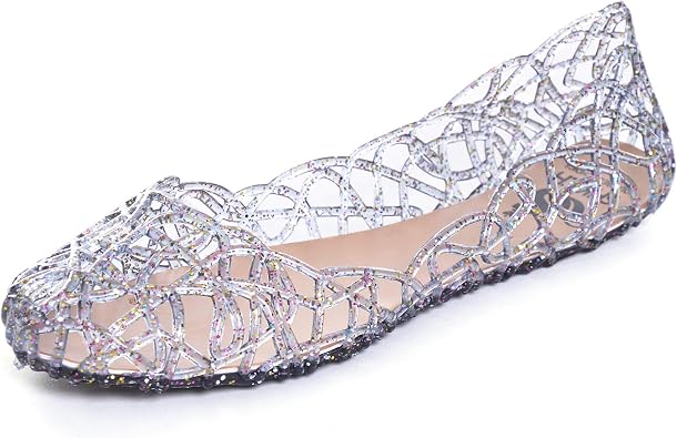 LUXINYU Womens Bird Nest Jelly Ballet Flats Hollow Out Sandals Flat Slip On Loafers