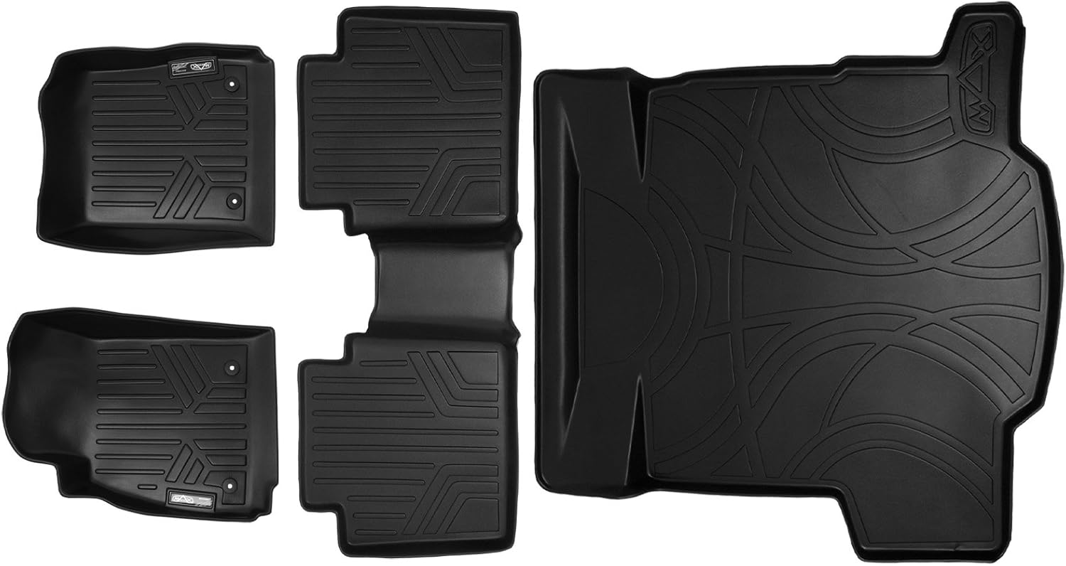 SMARTLINER Floor Mats and Cargo Liner Set Black for 2014-2019 Chevrolet Impala