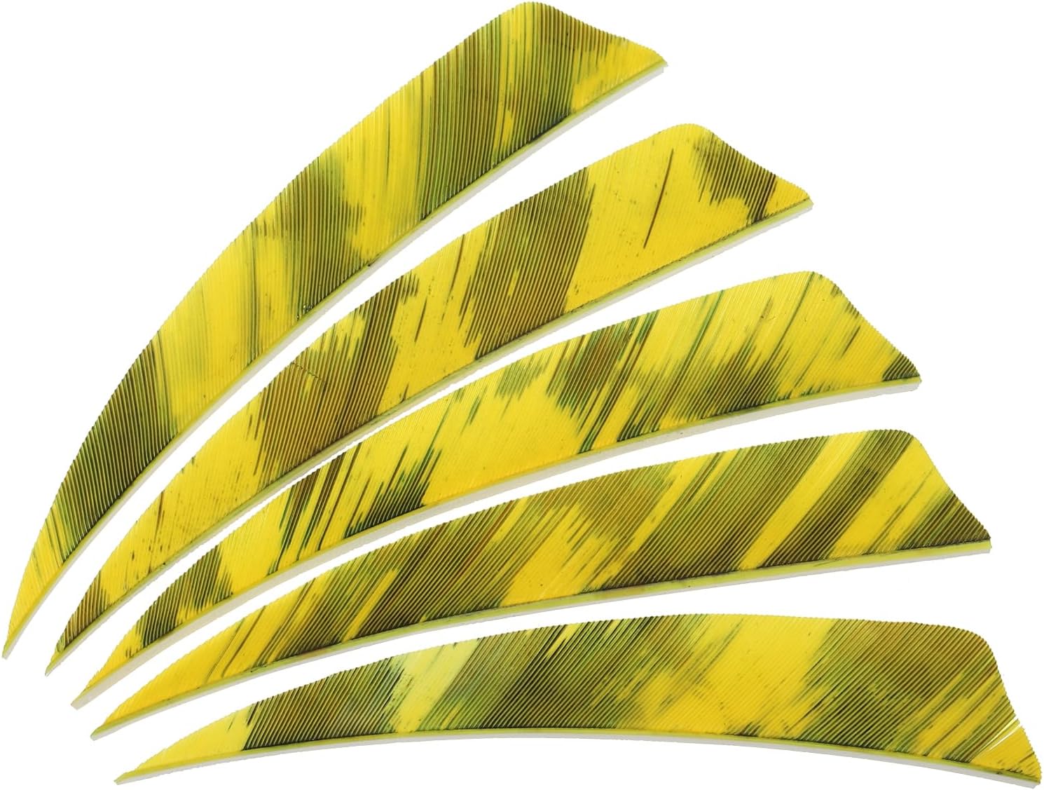 PATIKIL Shield Cut Vanes, 20 Pack 4 Inch Archery Arrow Fletch Turkey Feather Fletch Right Wing Fletching for DIY Target Shooting, Yellow