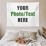 TUSANEII Custom Tapestry Personalized Wall Hanging Backdrop Design Your Photo Logo Text, Perfect for Home & Living Room Decor, Bedroom Wall Art, 30