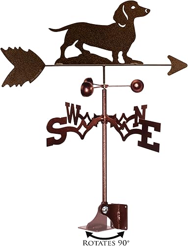 Miniatura 2 de SWEN Products Hecho a mano Perro Dachshund Plano Poste Mount Veleta  Nuevo