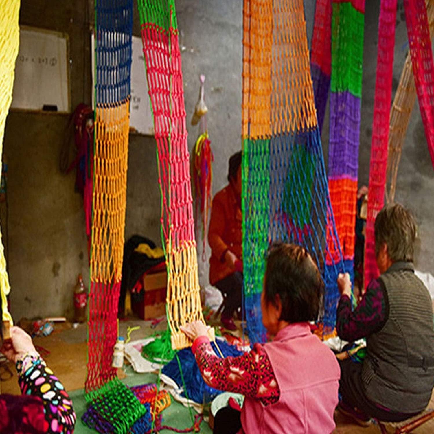 Playground Climbing Net, Child Stair Safety Net Outdoor Hammock Railing Protective Net, Rope Ladder Cargo Net Garden Railing Decor Birds Rope Net Rope Netting (Size : 3x5m(9x16ft))