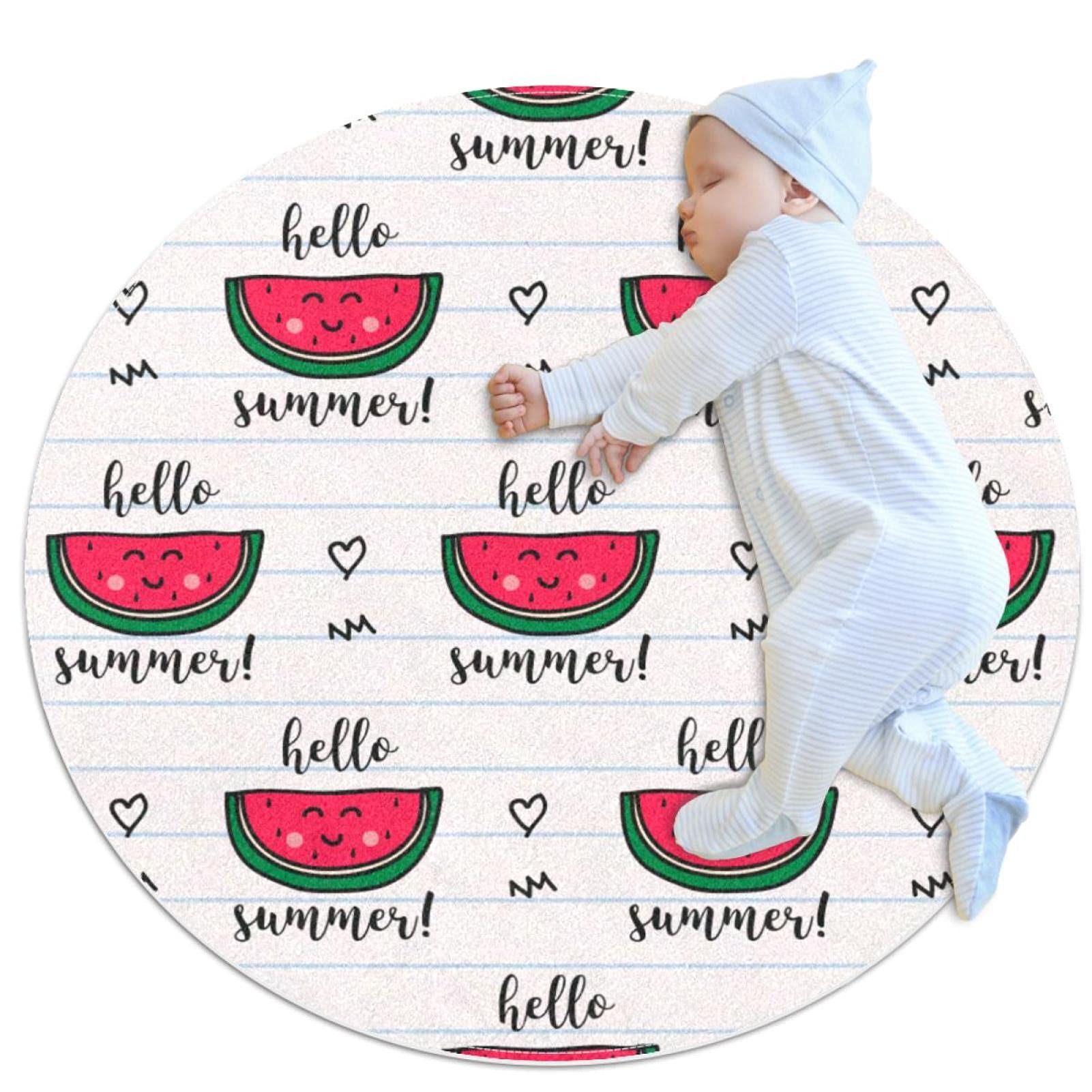 Tapis de salle de bain Hello Summer antidérapant pour protéger la chambre d'enfant