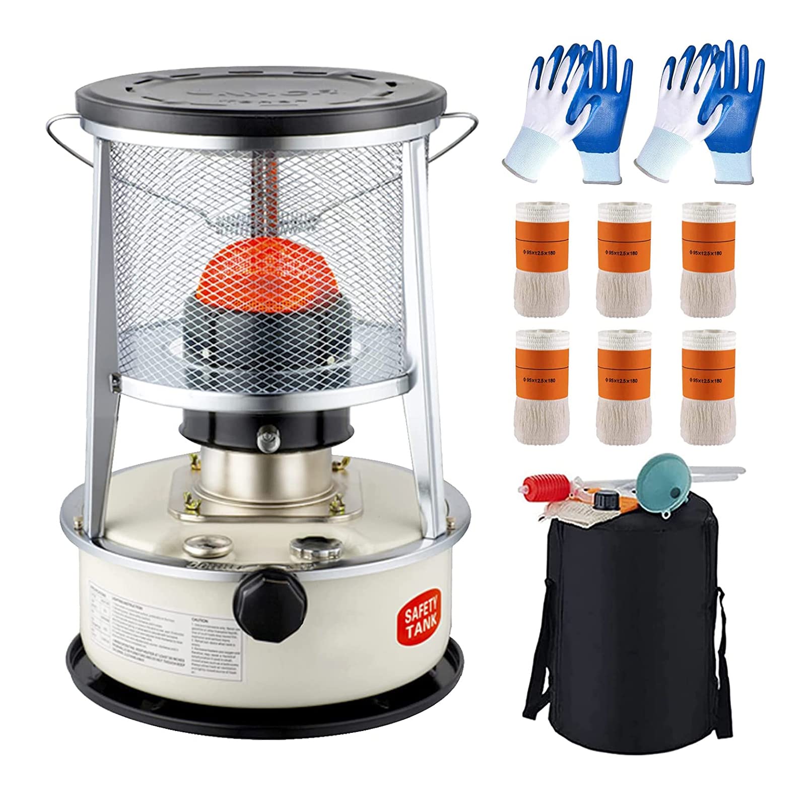 Amazon.com: Small Mobile Heater Petroleum Stove, for Cooking Heating Tent  Camping, Comes with 6 Cotton Cores 1 Storage Bag 2 Gloves, 6L Without  Electricity : Home u0026 Kitchen