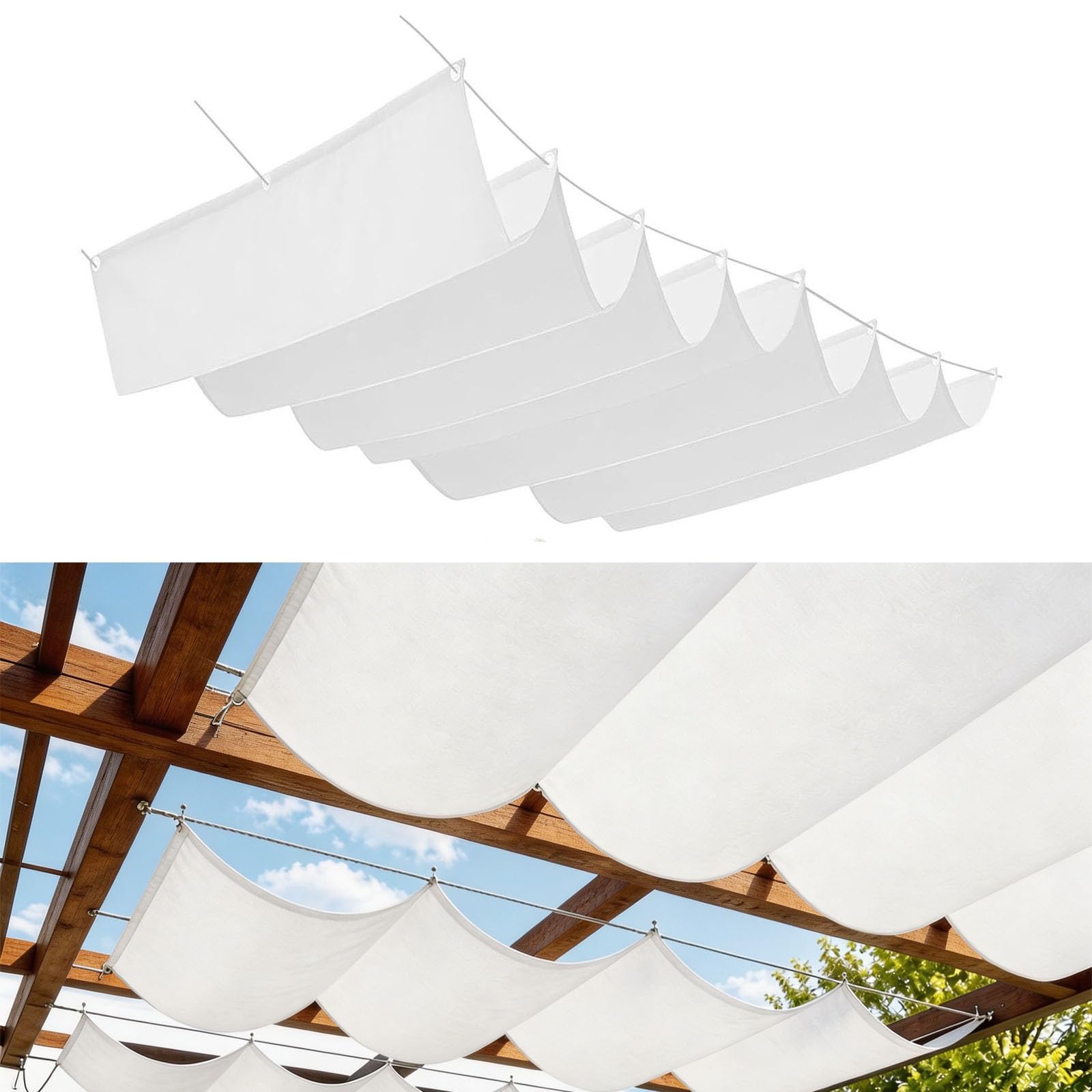 Toile ombrage imperméable rétractable contre le vent et la pluie sur balcon