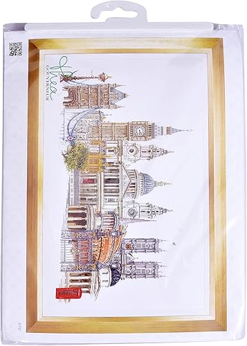 Miniatura 10 de Thea Gouverneur - Kit de punto de cruz con diseño de flores antiguas, Aida, 18 unidades, kit de bordado para adultos, hilos de bordado DMC y otros