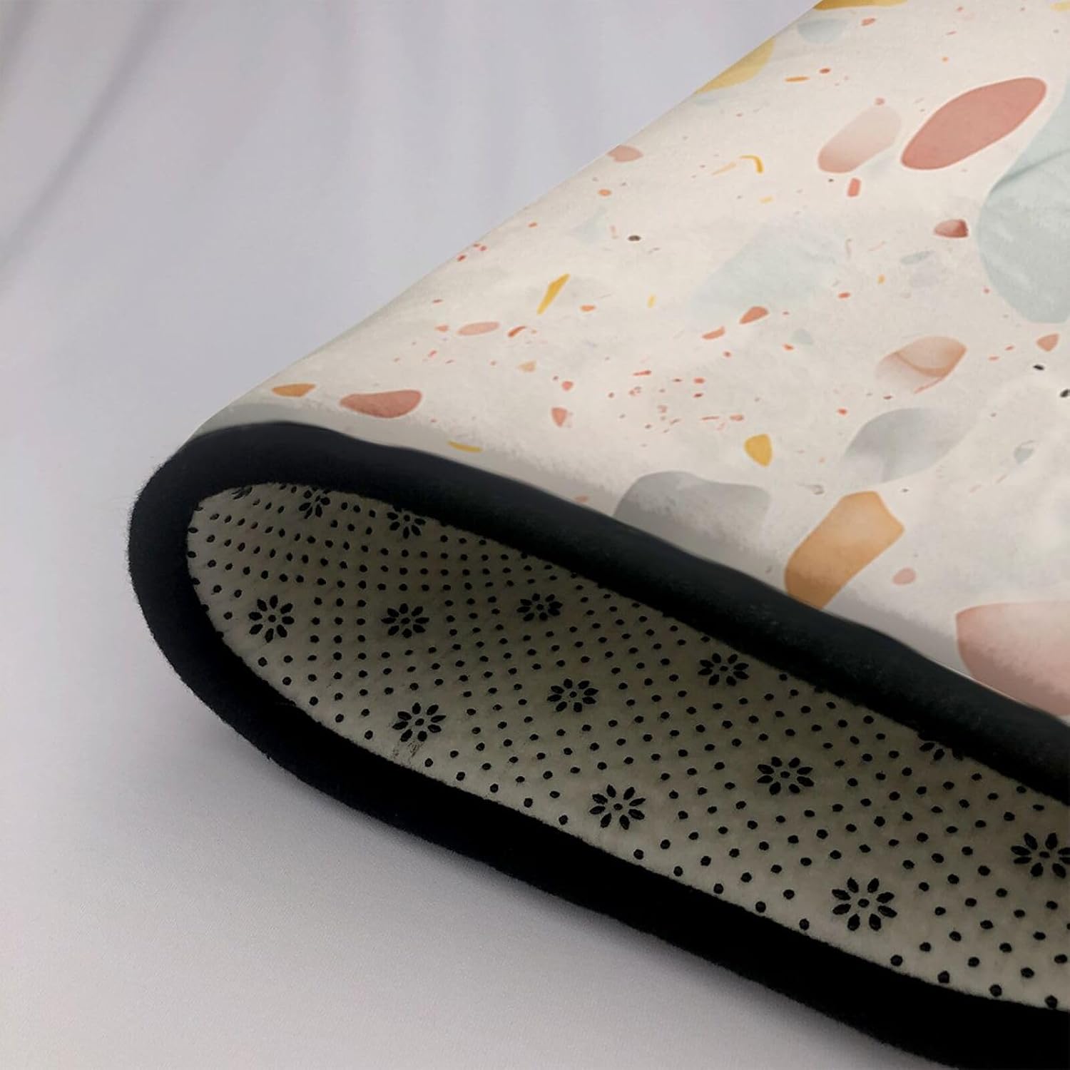 Terrazzo Marble Pastel Prints Anti-Slip Floor mat Carpet Rug 72"x48" for Living Room Office Coffee Table Bed Balcony