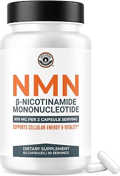 Left Coast Performance NMN Supplement 500mg for NAD+ Support Nicotinamide Mononucleotide for Healthy Aging, Cellular Energy & Vitality Third-Party Lab Tested, Non-GMO 60 Capsules