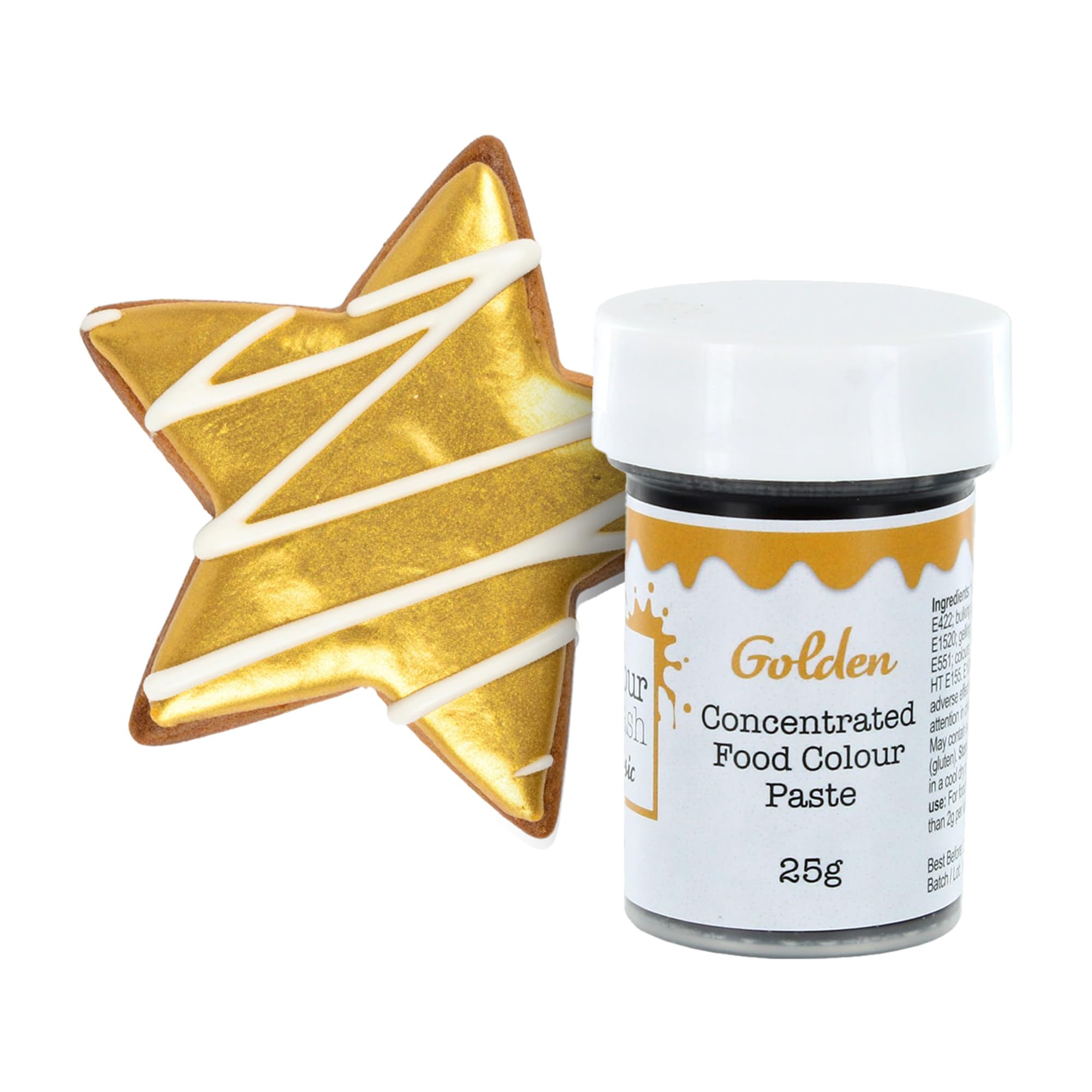 Colour Splash Concentrated Food Colouring Paste | Golden | Vibrant Edible Colour For Baking, Colours Fondant, Buttercream, Cake Mix - 25g