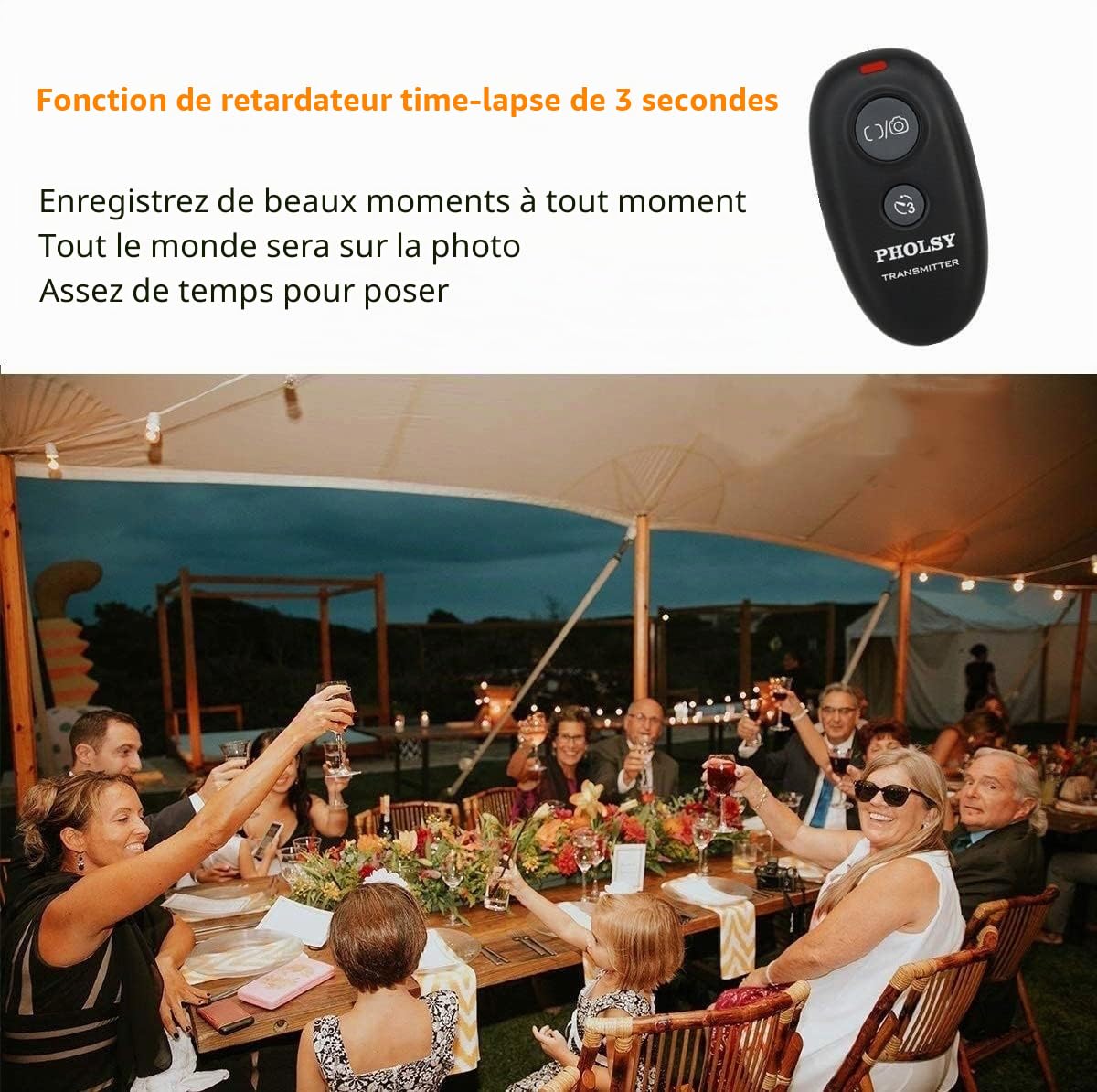 PHOLSY Télécommande sans Fil 262ft Déclencheur pour Panasonic Lumix | Compatible avec Panasonic S5, S1, G95, G91, G9, GH5, GH6, GH7, G85, G81, GX8, GX7, GH4, GH3, FZ2500, FZ2000, FZ1000