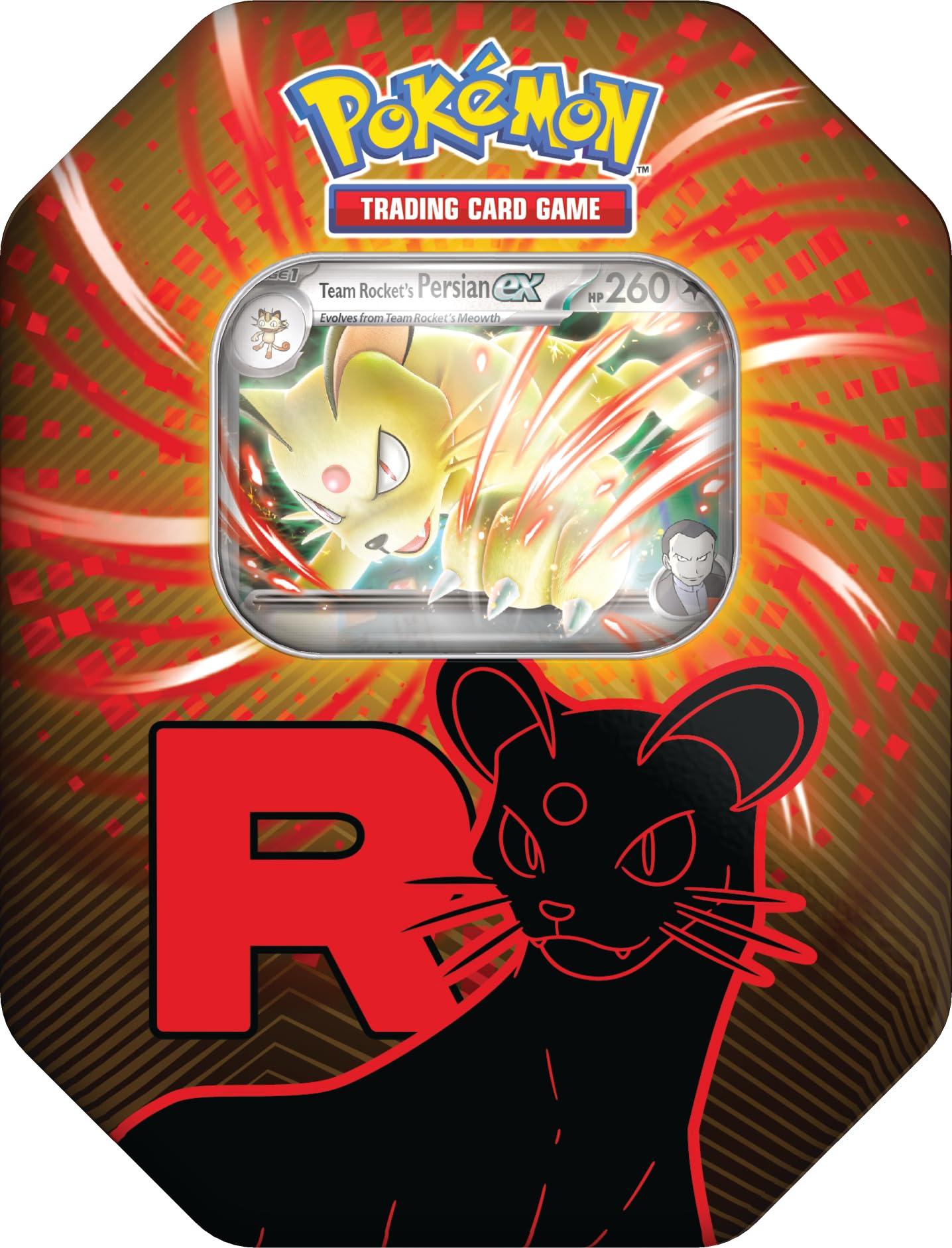 Pokémon TCG: Team Rocket Tin – Persian ex (1 Foil Promo Card & 4 Booster  Packs) : Amazon.co.uk: Toys & Games