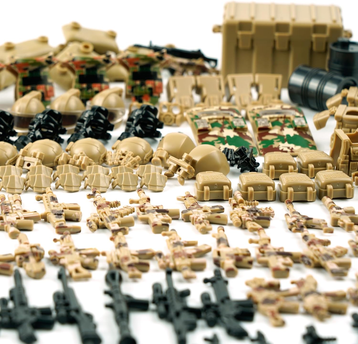 Military Army Weapons Pack Accessories - Special Army Swat Team Building Block Toys,Militray Soldier Armor Camouflage Weapons E.O.D Suits Equipment Gear Sets