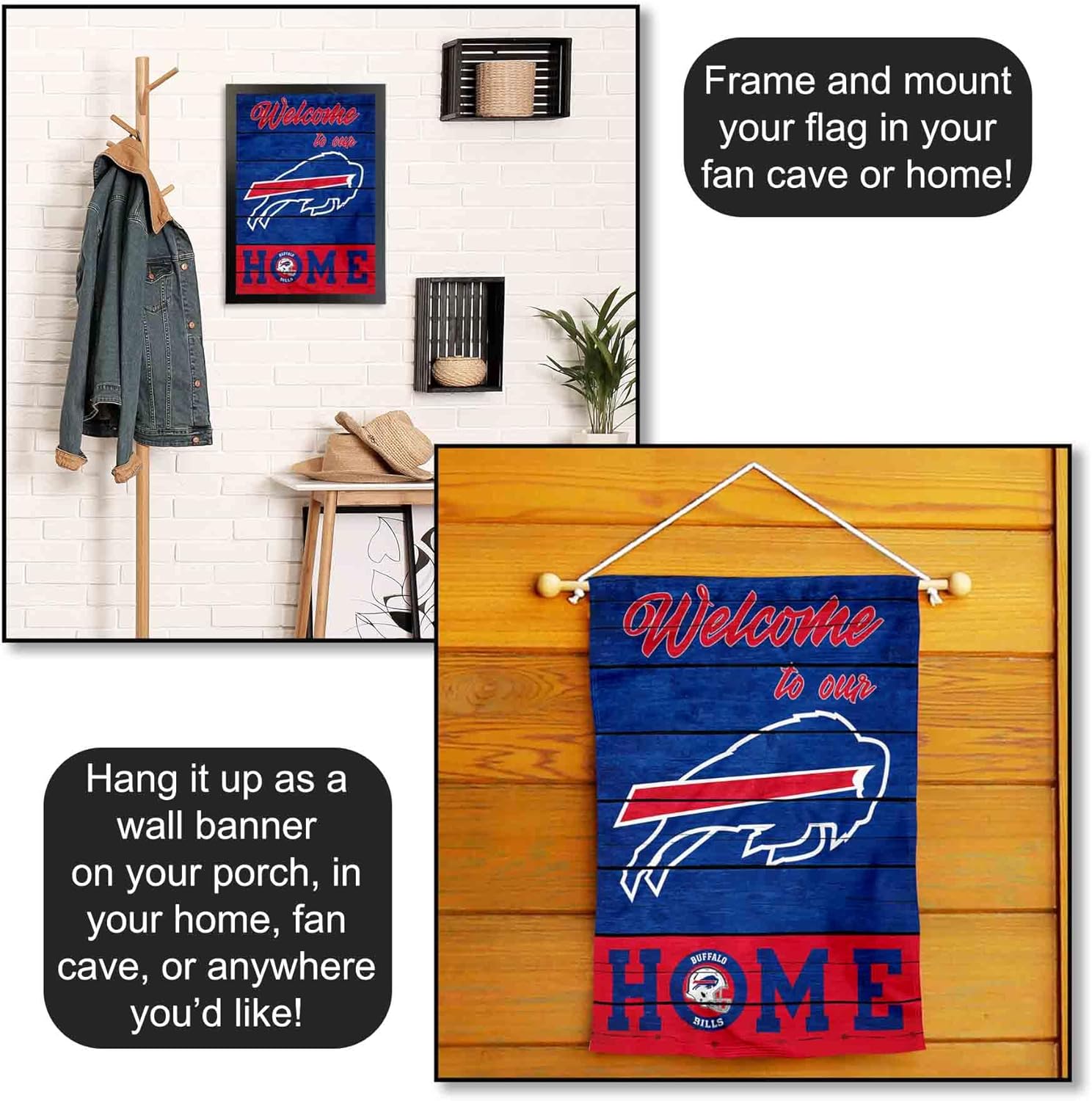 Buffalo Bills Welcome Home Decorative Garden Flag Double Sided Banner - Image 5